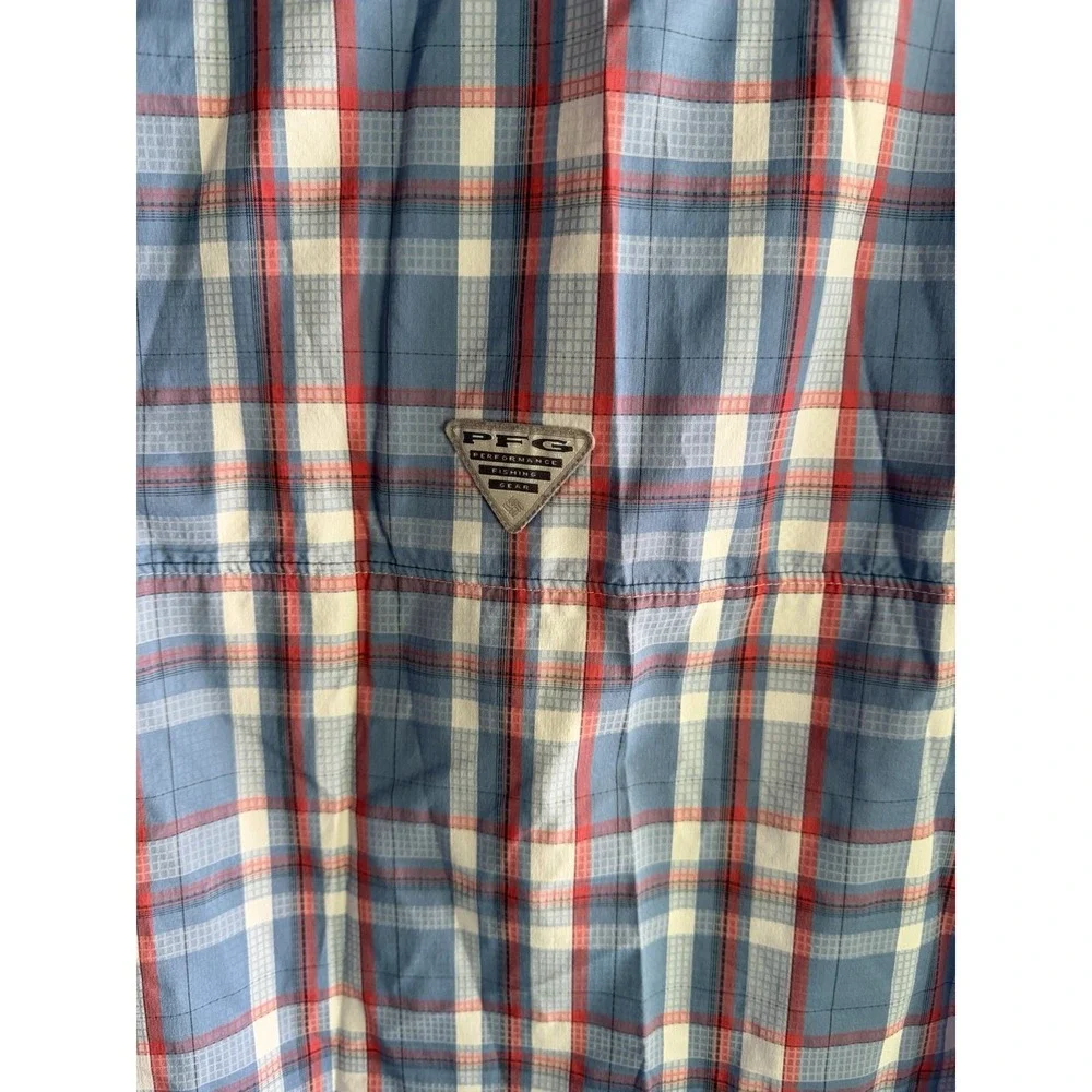Columbia PFG Fishing Shirt Mens XXL Omni Shade Performance Vented Plaid - Picture 4 of 15